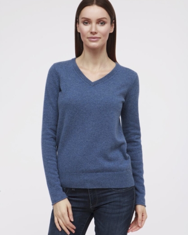 кашемировый свитер Sandra синий женский