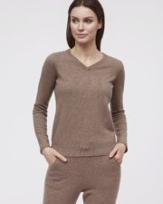 кашемировый свитер Sandra коричневый женский
