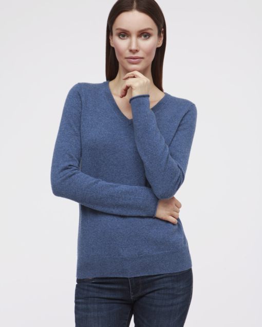 кашемировый свитер Sandra синий женский