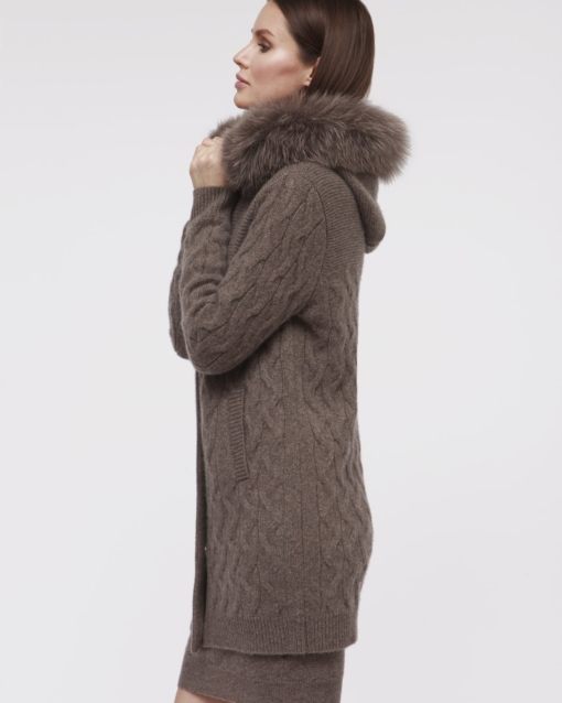 Кашемировое пальто Bridgette коричневое
